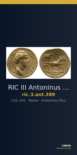 RIC III Antoninus Pius 389 — CANOA