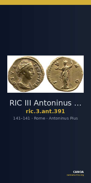 RIC III Antoninus Pius 391 — CANOA