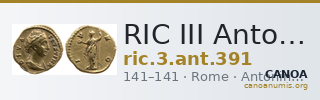 RIC III Antoninus Pius 391 — CANOA