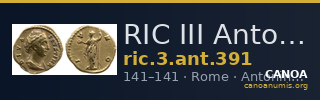 RIC III Antoninus Pius 391 — CANOA
