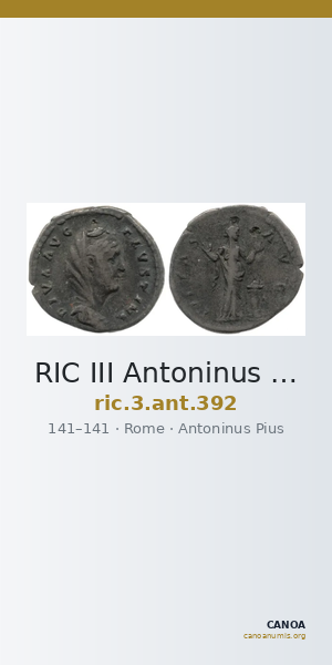 RIC III Antoninus Pius 392 — CANOA