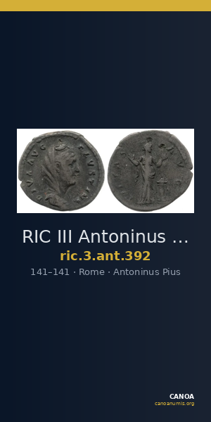 RIC III Antoninus Pius 392 — CANOA