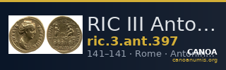 RIC III Antoninus Pius 397 — CANOA