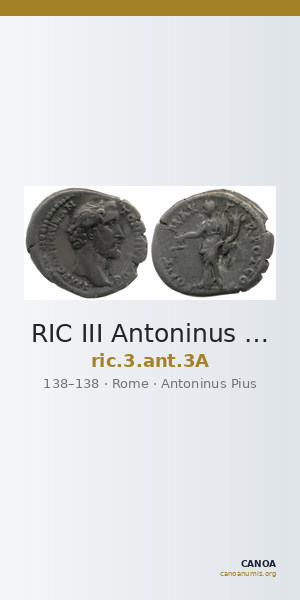 RIC III Antoninus Pius 3A — CANOA