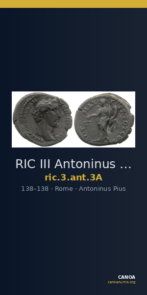 RIC III Antoninus Pius 3A — CANOA