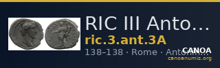 RIC III Antoninus Pius 3A — CANOA