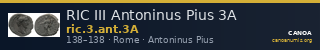 RIC III Antoninus Pius 3A — CANOA