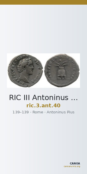 RIC III Antoninus Pius 40 — CANOA