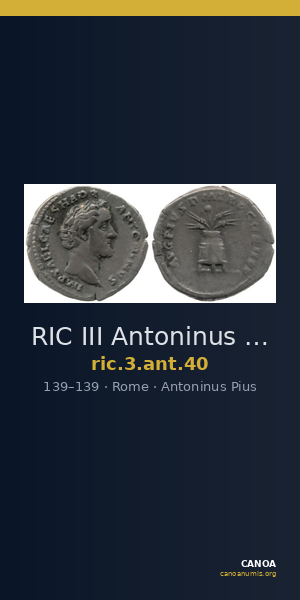 RIC III Antoninus Pius 40 — CANOA