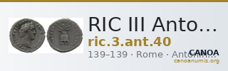 RIC III Antoninus Pius 40 — CANOA