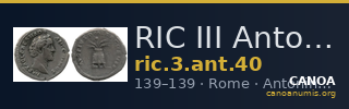 RIC III Antoninus Pius 40 — CANOA