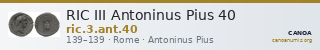 RIC III Antoninus Pius 40 — CANOA