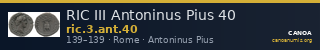 RIC III Antoninus Pius 40 — CANOA