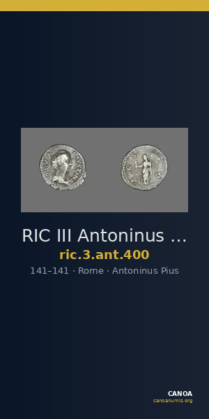 RIC III Antoninus Pius 400 — CANOA