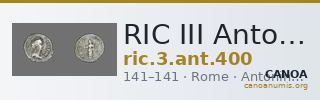 RIC III Antoninus Pius 400 — CANOA