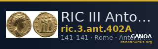 RIC III Antoninus Pius 402A — CANOA