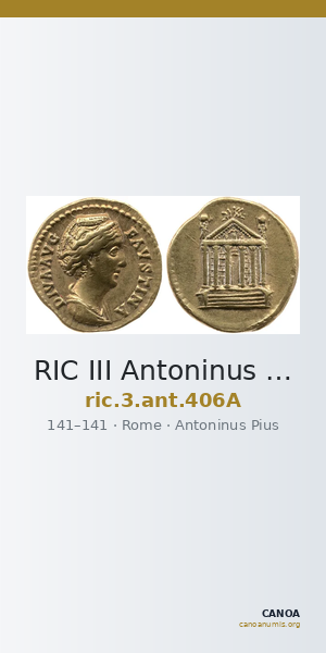 RIC III Antoninus Pius 406A — CANOA