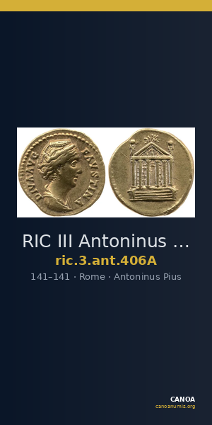 RIC III Antoninus Pius 406A — CANOA