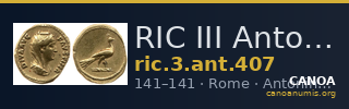 RIC III Antoninus Pius 407 — CANOA