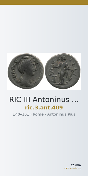 RIC III Antoninus Pius 409 — CANOA