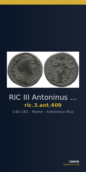 RIC III Antoninus Pius 409 — CANOA