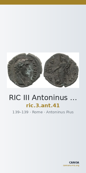 RIC III Antoninus Pius 41 — CANOA