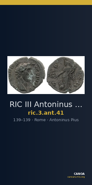 RIC III Antoninus Pius 41 — CANOA