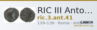 RIC III Antoninus Pius 41 — CANOA