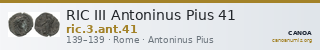 RIC III Antoninus Pius 41 — CANOA