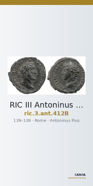 RIC III Antoninus Pius 412B — CANOA