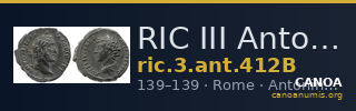 RIC III Antoninus Pius 412B — CANOA