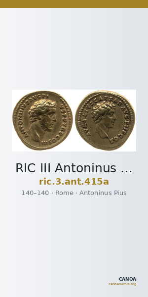 RIC III Antoninus Pius 415a — CANOA