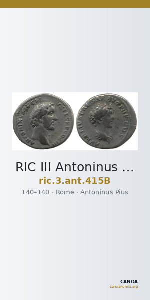 RIC III Antoninus Pius 415B — CANOA