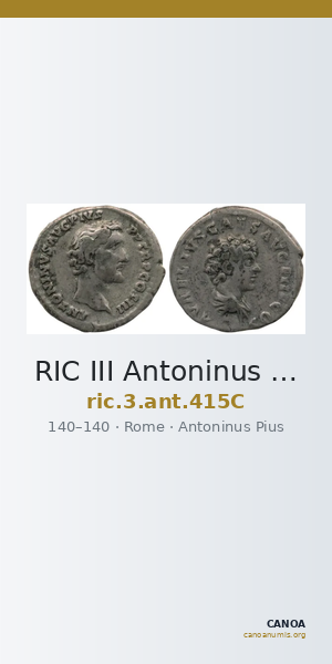RIC III Antoninus Pius 415C — CANOA
