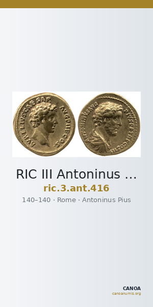 RIC III Antoninus Pius 416 — CANOA