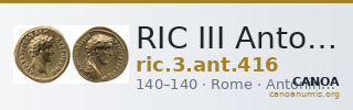 RIC III Antoninus Pius 416 — CANOA