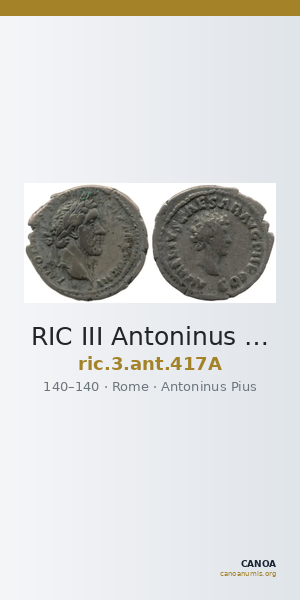 RIC III Antoninus Pius 417A — CANOA