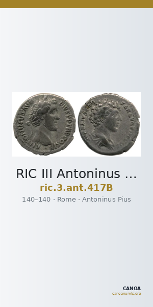 RIC III Antoninus Pius 417B — CANOA