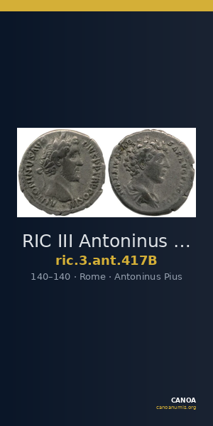RIC III Antoninus Pius 417B — CANOA