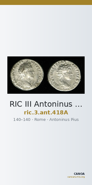 RIC III Antoninus Pius 418A — CANOA