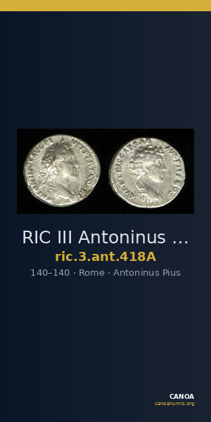 RIC III Antoninus Pius 418A — CANOA