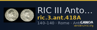 RIC III Antoninus Pius 418A — CANOA