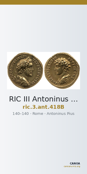 RIC III Antoninus Pius 418B — CANOA