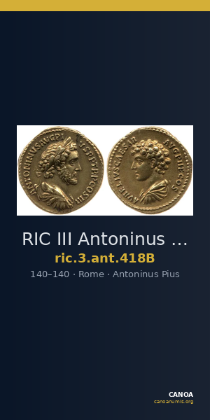 RIC III Antoninus Pius 418B — CANOA