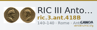 RIC III Antoninus Pius 418B — CANOA
