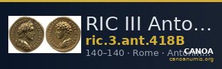 RIC III Antoninus Pius 418B — CANOA