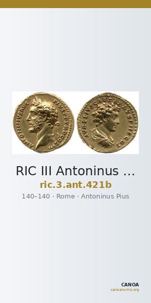 RIC III Antoninus Pius 421b — CANOA