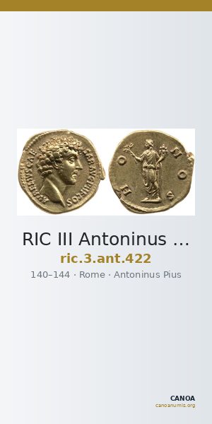 RIC III Antoninus Pius 422 — CANOA