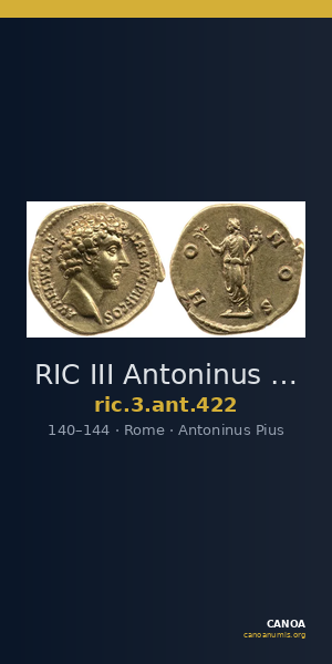 RIC III Antoninus Pius 422 — CANOA