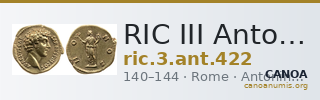 RIC III Antoninus Pius 422 — CANOA